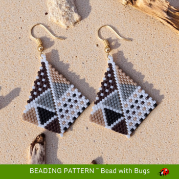 MUD CLOTH 2: Peyote Stitch Beading Pattern by Bead with Bugs
