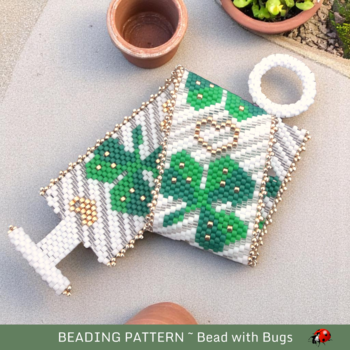 MY LUCKY CHARM:  A Peyote Stitch Beaded Bracelet Pattern by Bead with Bugs