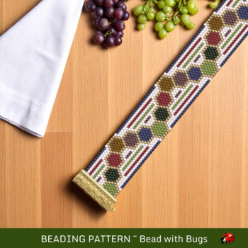 STEPPING STONES: A Peyote Stitch Beaded Bracelet Pattern by Bead with Bugs