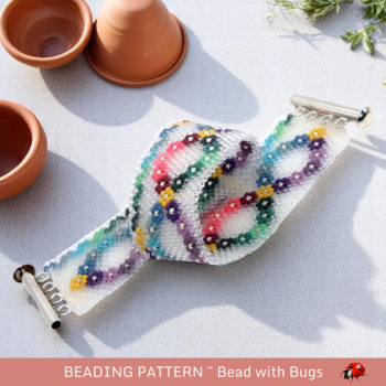 SUMMER SOLSTICE: A Peyote Stitch Beaded Bracelet Pattern by Bead with Bugs