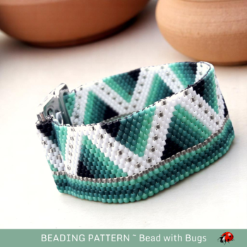 THE ABYSS: A Peyote Stitch Beaded Bracelet Pattern by Bead with Bugs