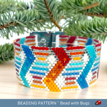 ROAD LESS TRAVELED: A Peyote Stitch Beaded Bracelet Pattern by Bead with Bugs